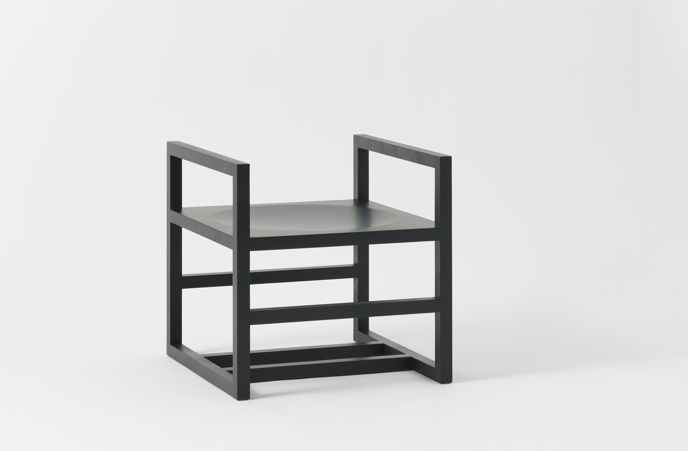 Michaël Verheyden Ebonized Oak Cube Chair