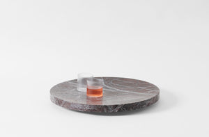 brown marble platter with glasses