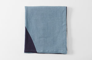 Blue Patchwork Linen Tablecloth