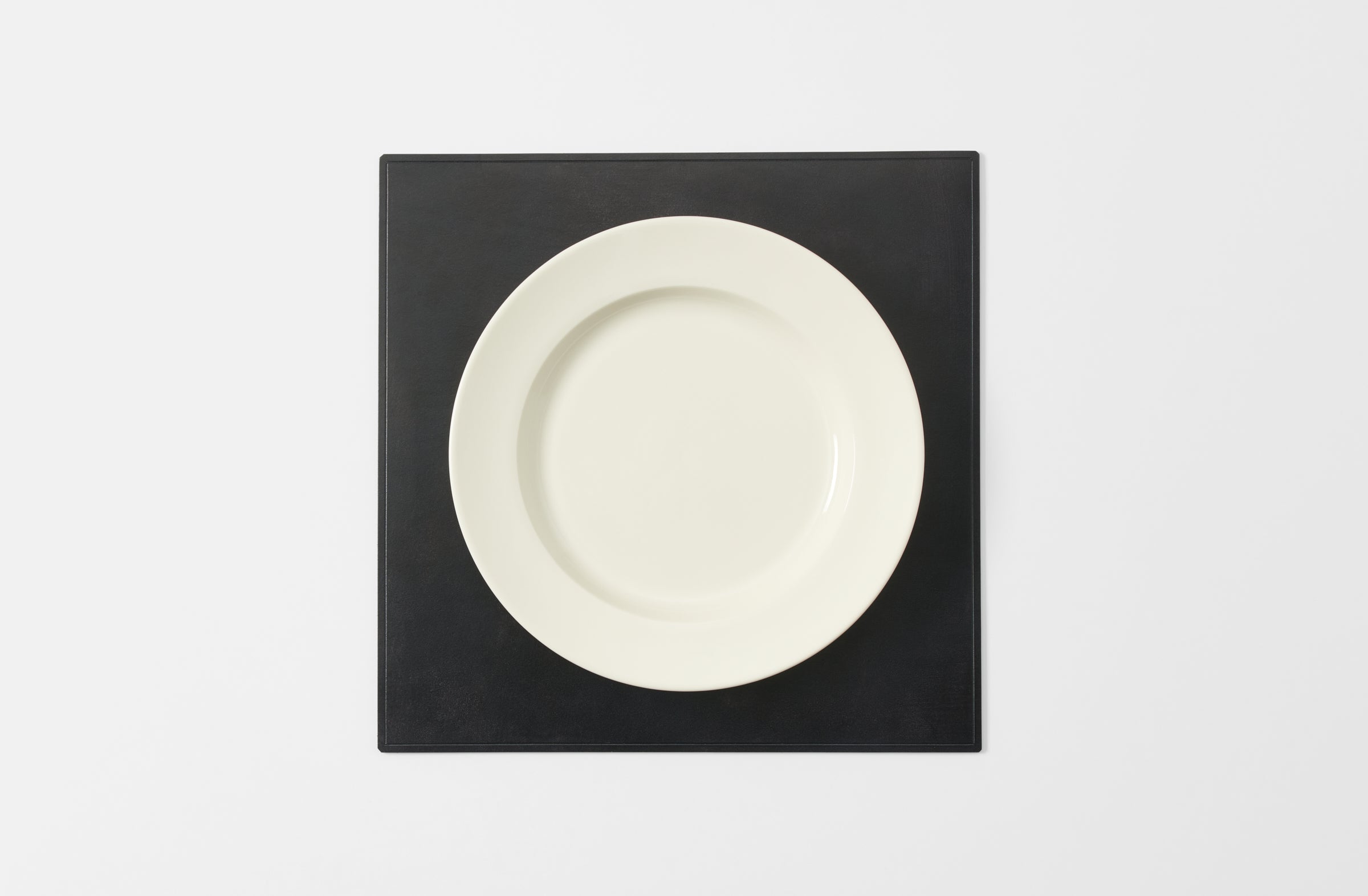 Peter Speliopoulos Black Leather Square Placemat