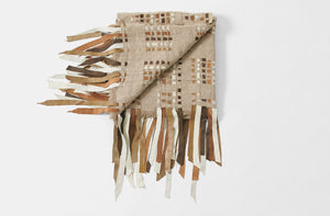 Peter Speliopoulos Linen and Suede Woven Throw