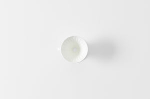 porcelain white coffee filter shot from above