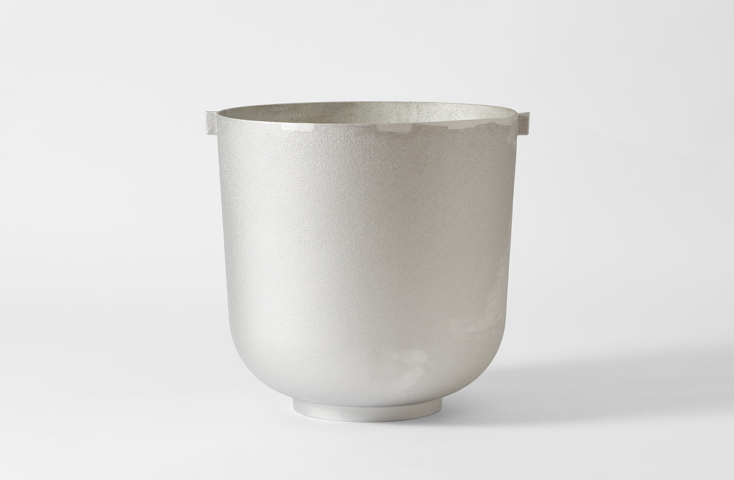 Tall Raw Cast Aluminum Planter