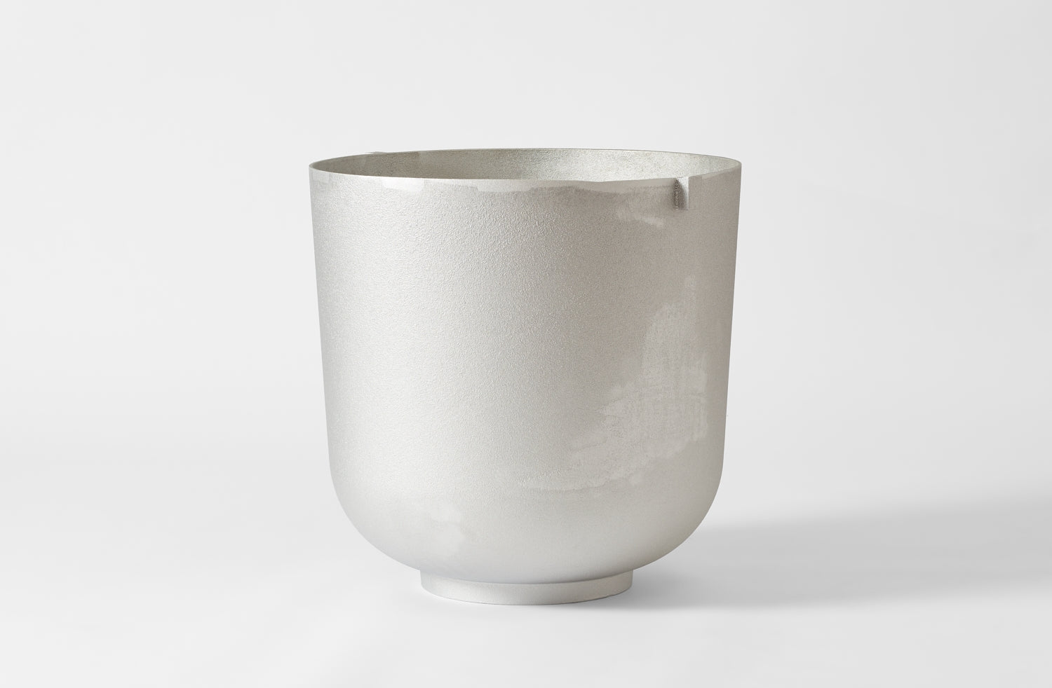 Tall Raw Cast Aluminum Planter