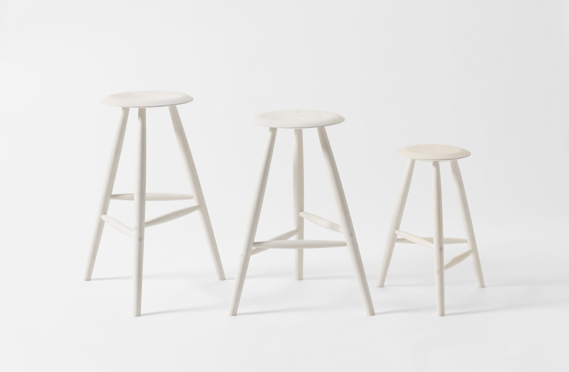 Sawkille Co. Bleached Maple Stools