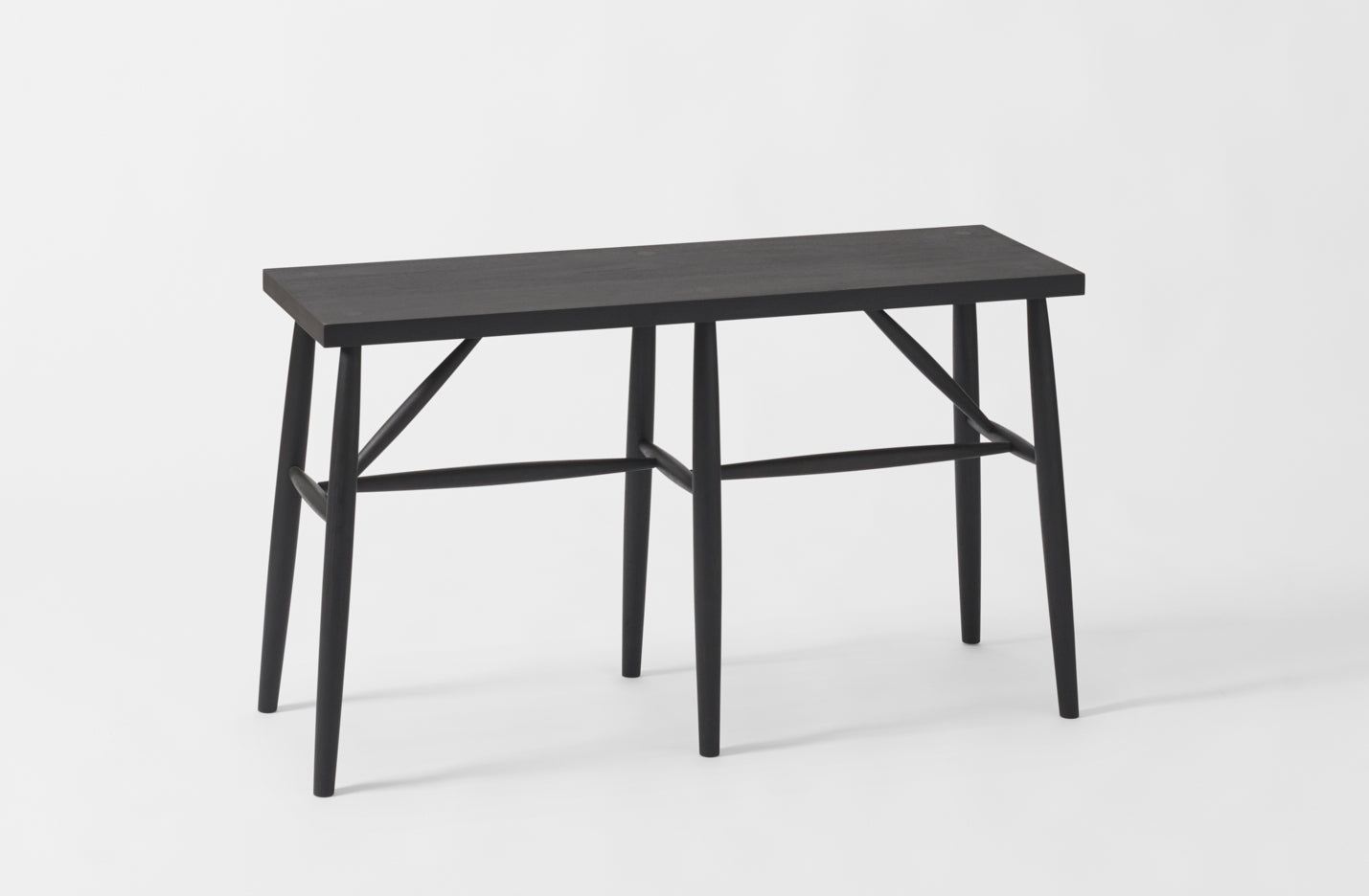 Sawkille Co. Ebonized Black Walnut Square Top Bench