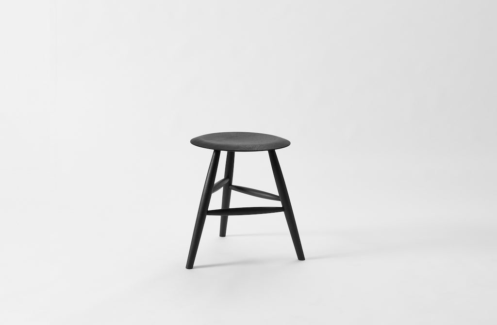 Sawkille Co. Ebonized Black Walnut Dinner Stool – March