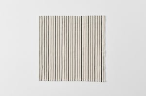 Black and Ecru Variegated Stripe Cotton Napkin