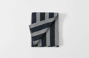 Off-White and Black Stripe Tablecloth