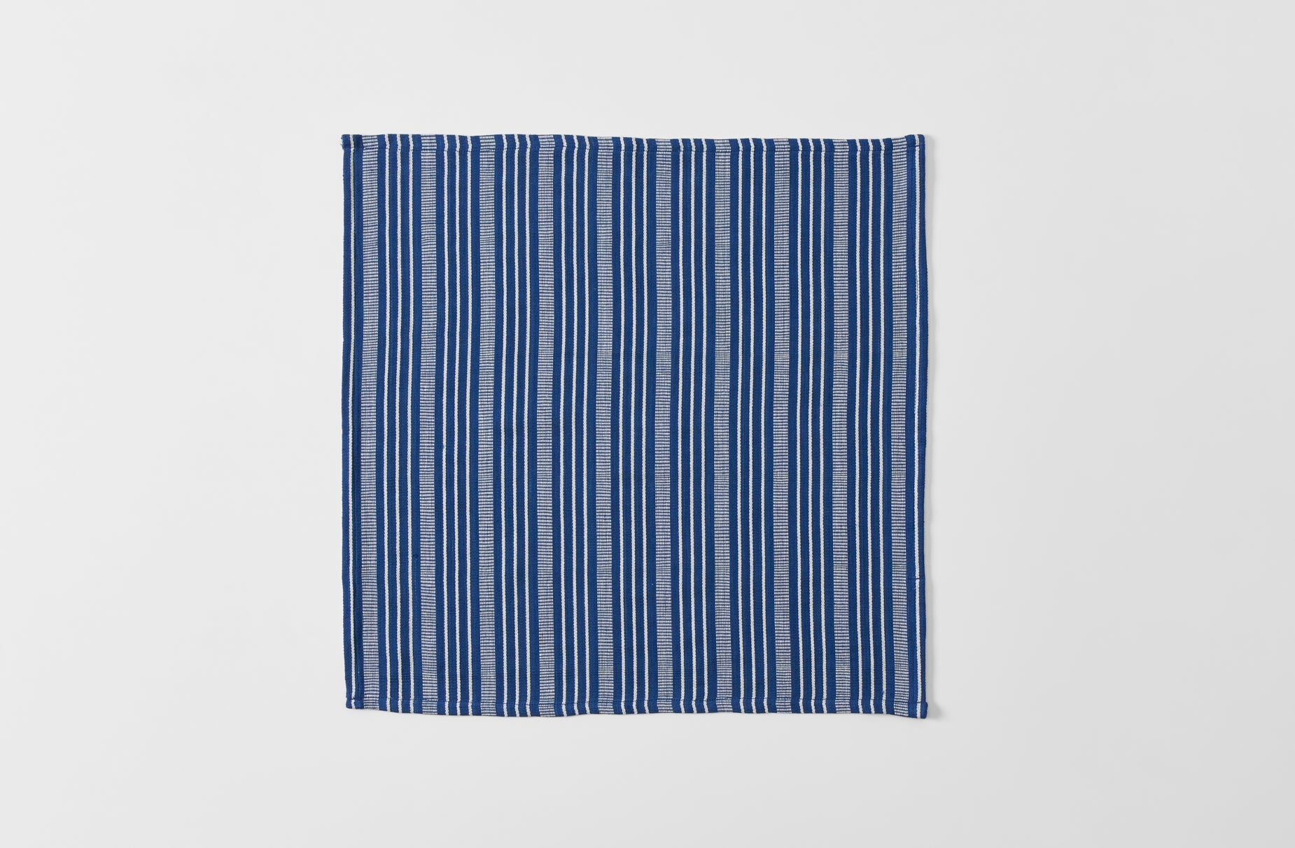 Navy and White Stripe Cotton Napkin