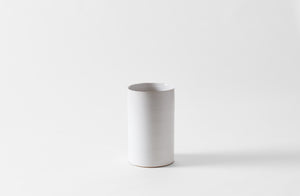 Tracie Hervy White Cylinder Vase