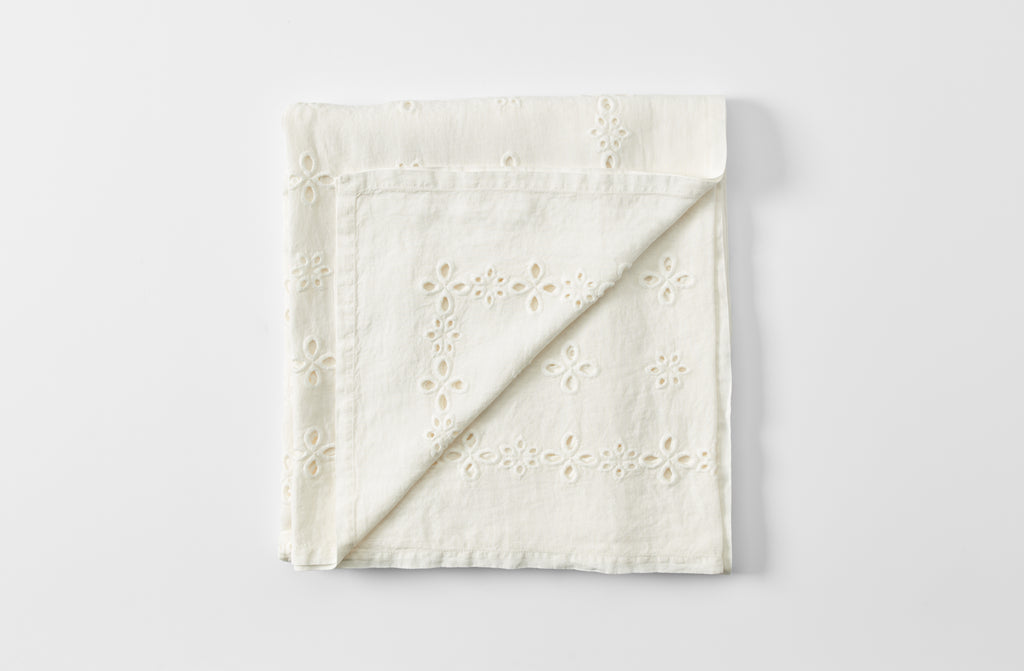 Italian White Sangallo Tablecloth