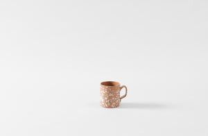 White on Terracotta Splatterware Mug