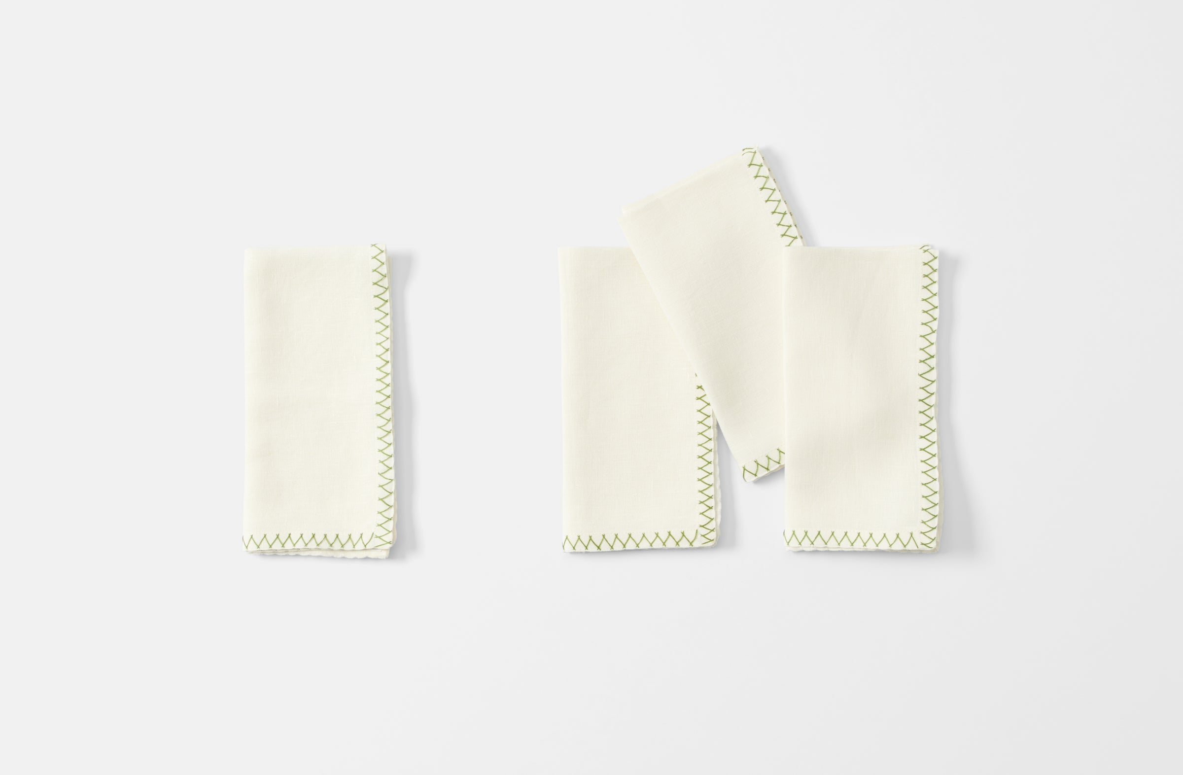 Zig Zag Green Napkin, Set of 4
